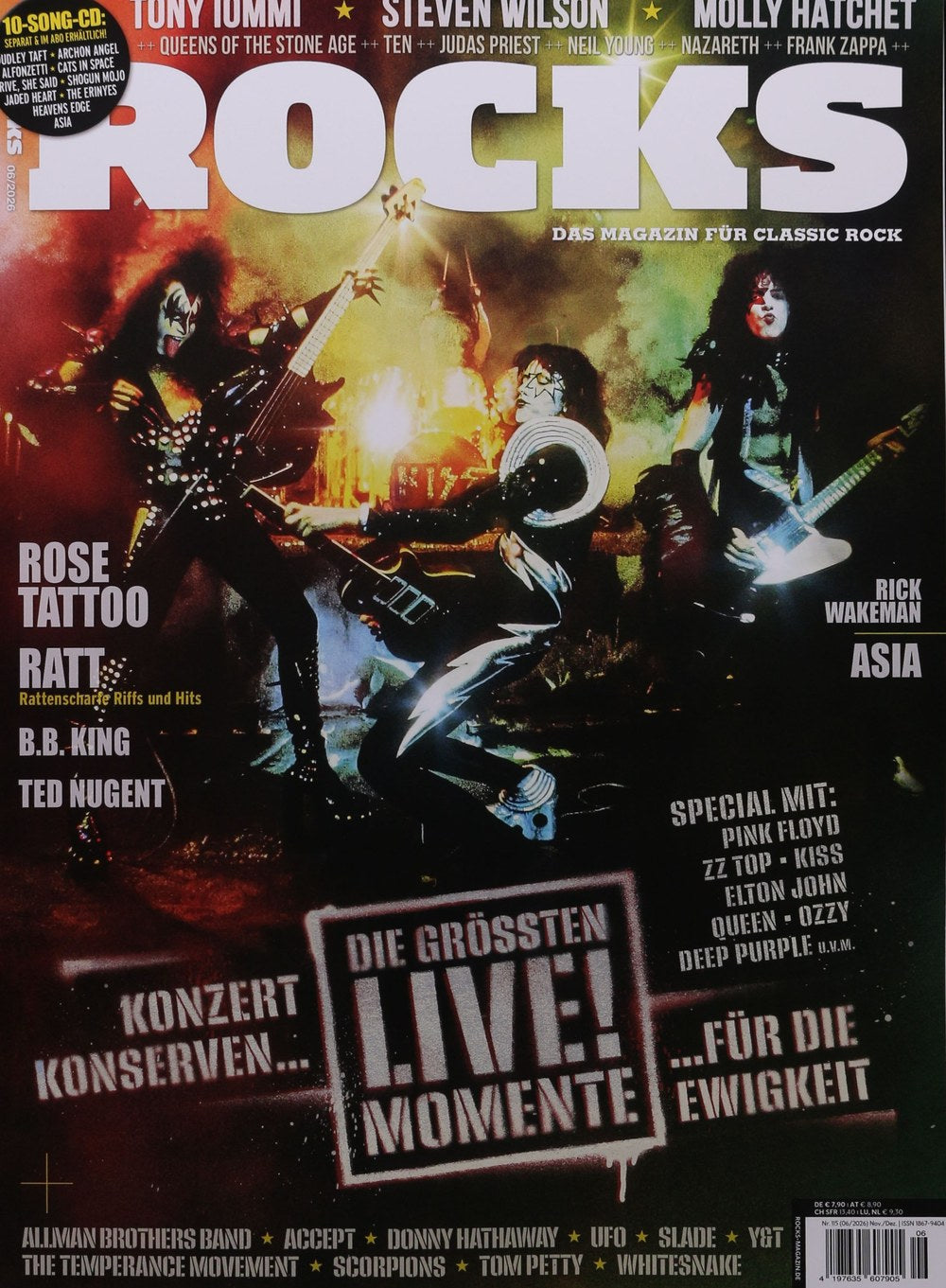 Rocks Magazine Germany 2026-06 – KISS Tony Iommi Steven Wilson Rose Tattoo Ratt – Original Print Issue