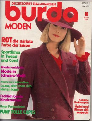 Burda Moden Rivista Germania 1989-10 Edizione originale