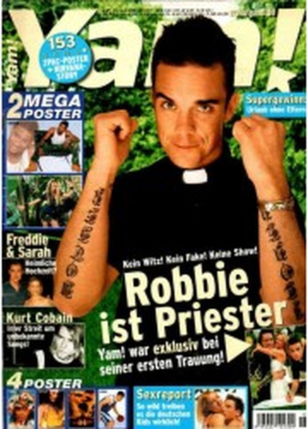 Yam Revista Alemanha 2004-11 – Robbie Williams Kurt Cobain Freddie Prinze Jr. Sarah Michelle Gellar – Edição original