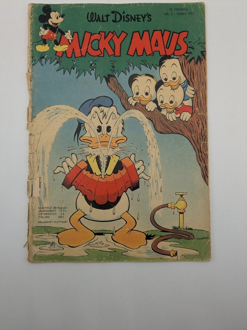 Micky Maus Lehti Saksa 1953-03 – Donald Duck Huey, Dewey, And Louie – Alkuperäinen painos