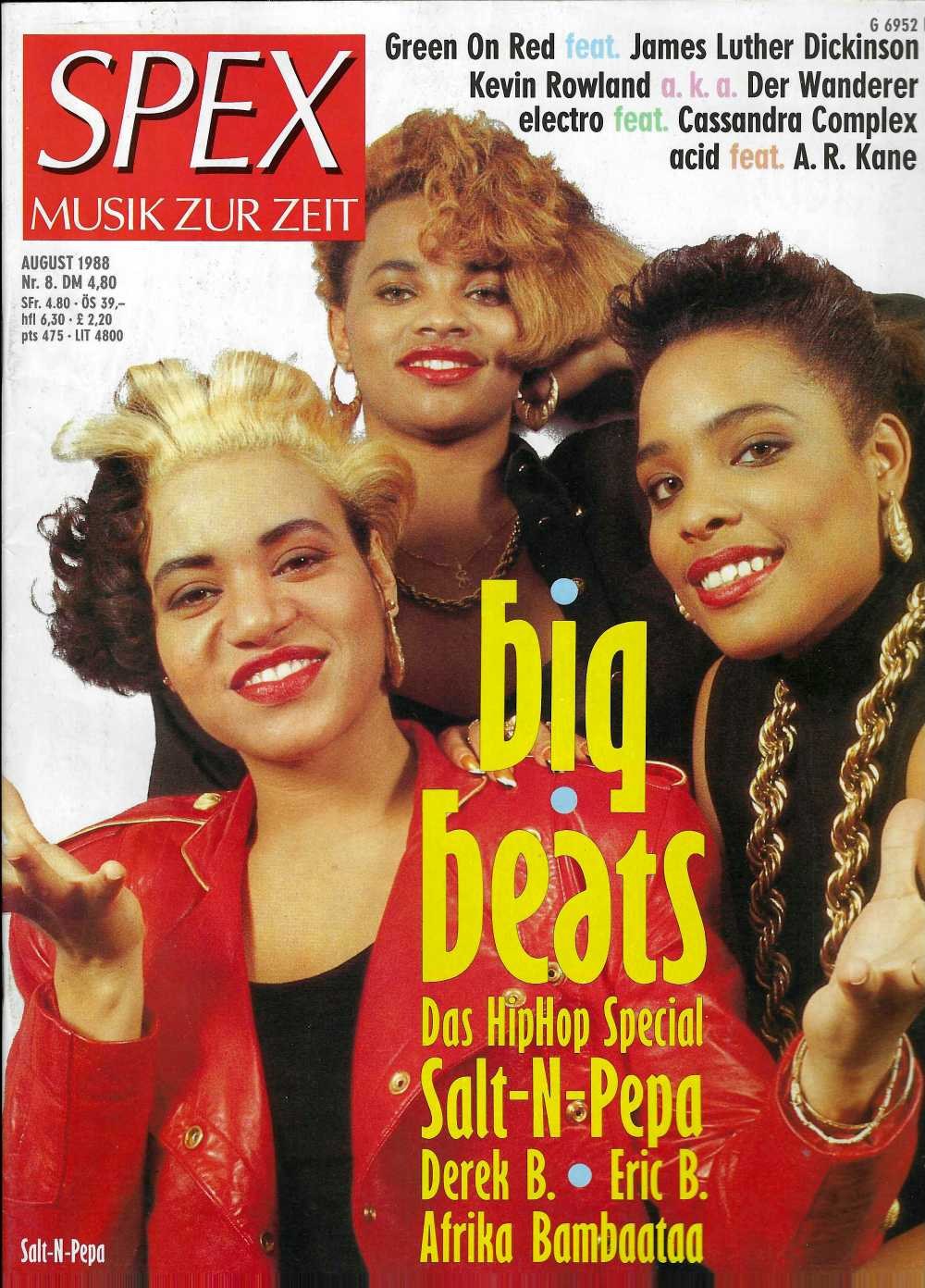 Spex Magazin Deutschland 1988-08 Salt-N-Pepa Derek B. Eric B. Afrika Bambaataa James Luther Dickinson