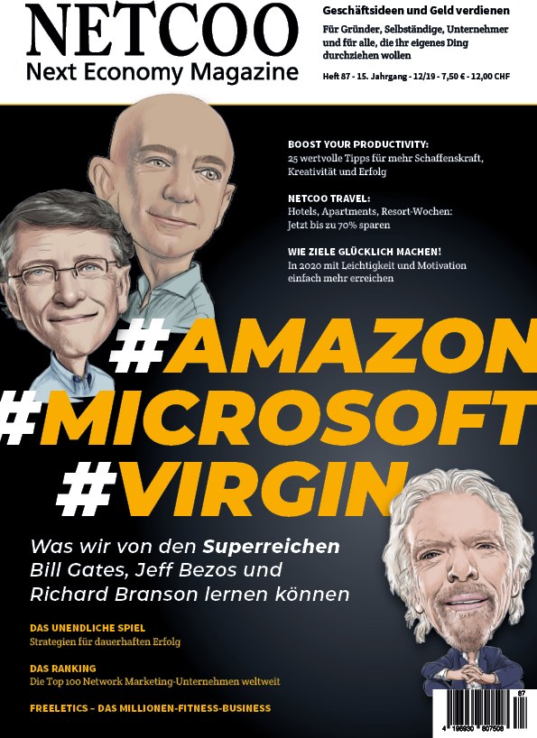 Netcoo Revista Alemania 2019-12 – Bill Gates Jeff Bezos Richard Branson – Edición original