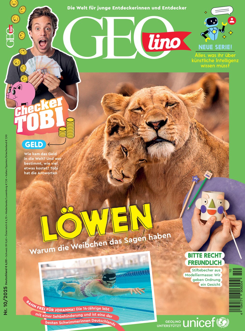 Geolino Tijdschrift Duitsland 2025-10 – Checker Tobi – Originele uitgave