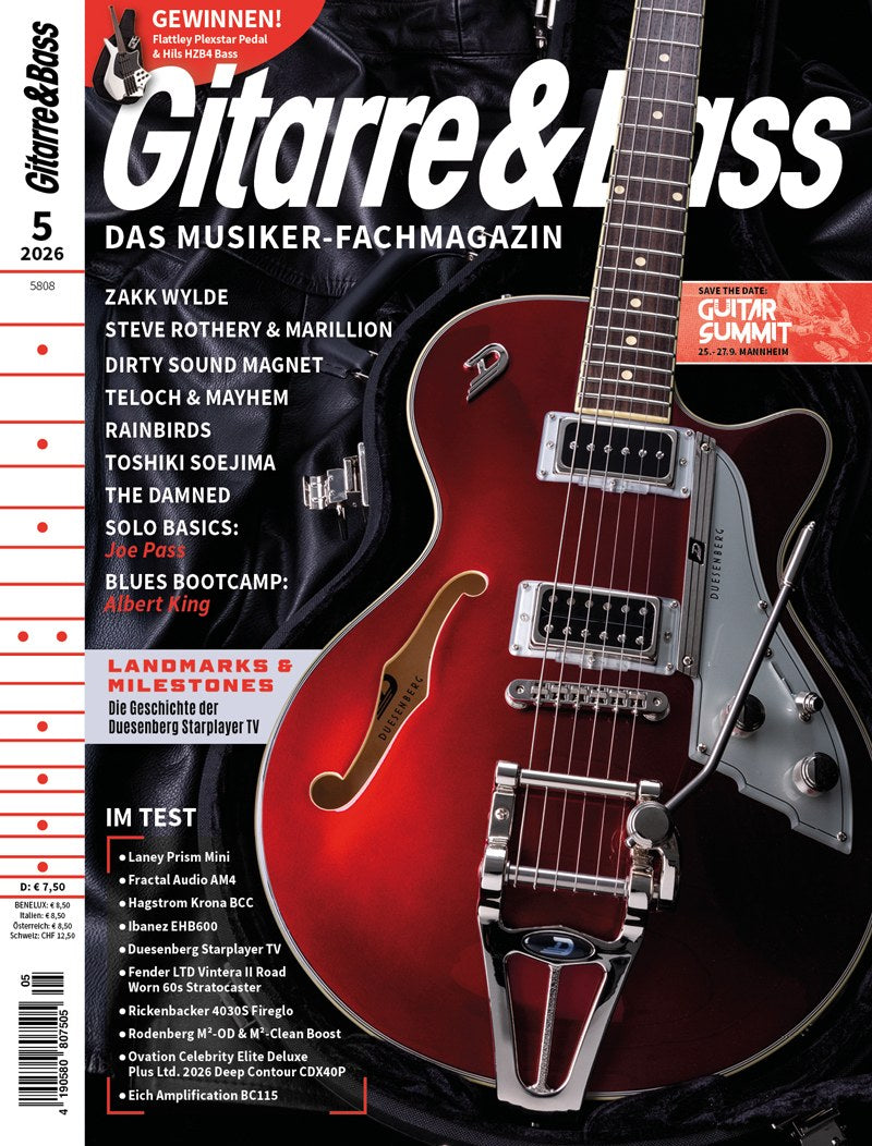 Gitarre & Bass Revista Alemanha 2026-05 – Zakk Wylde Steve Rothery Joe Pass Albert King Toshiki Soejima – Edição original
