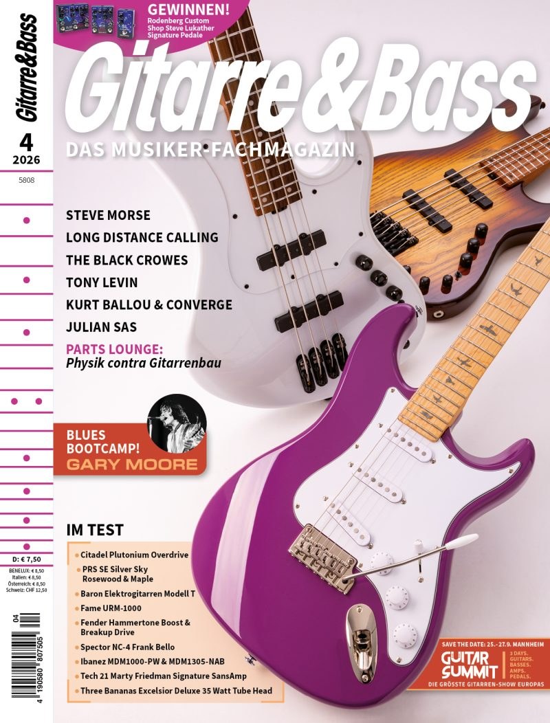 Gitarre & Bass Revista Alemania 2026-04 – Gary Moore Steve Morse Tony Levin Kurt Ballou Julian Sas – Edición original