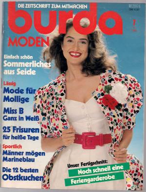 Burda Moden Magazin Deutschland 1988-07 Sommermode Seide Mode Für Mollige