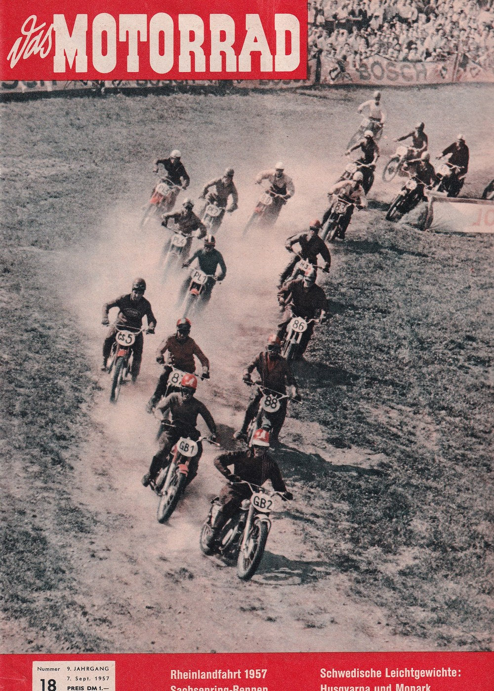 Motorrad Revista Alemania 1957-18 Edición original