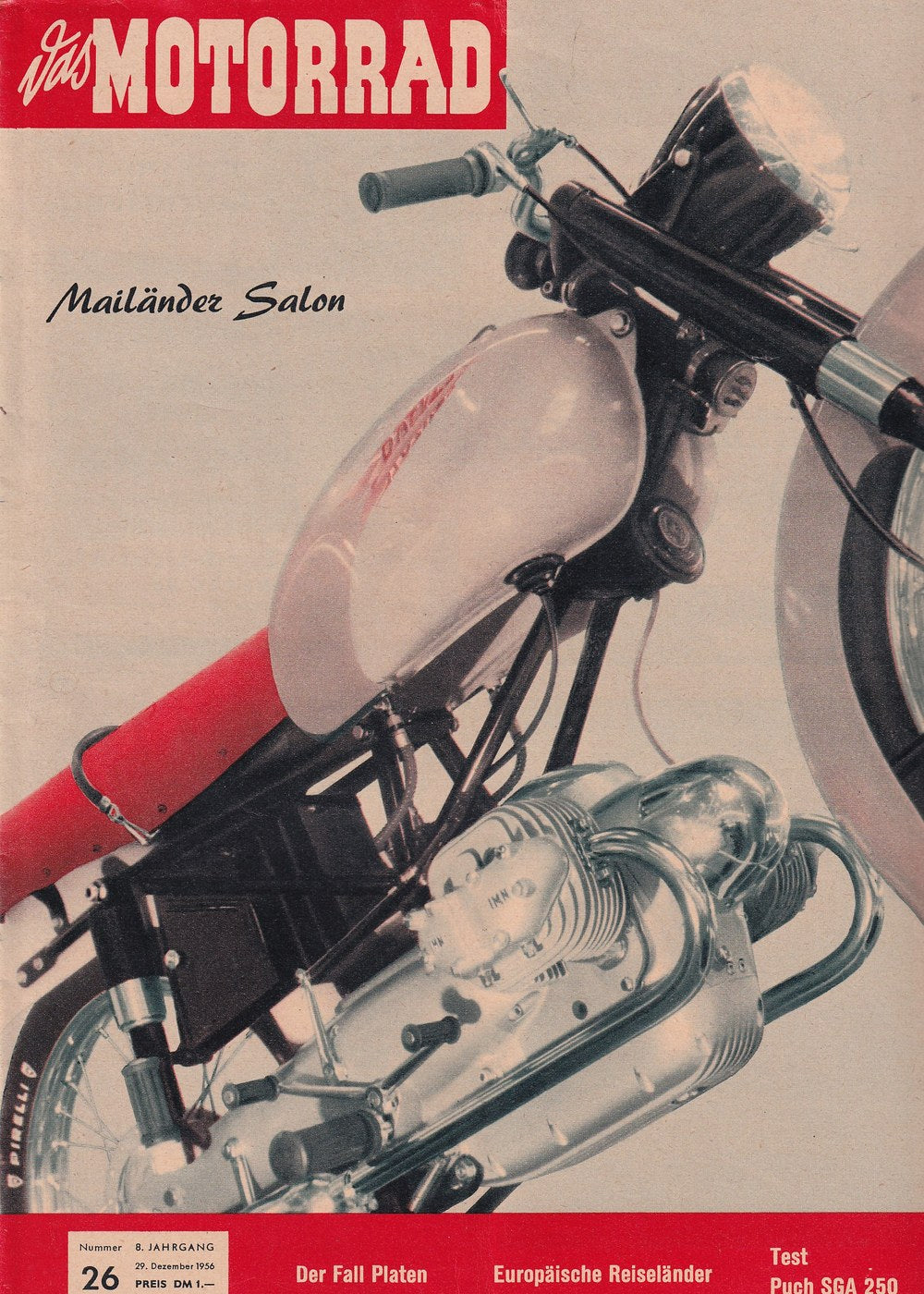 Motorrad Revista Alemania 1956-26 Edición original