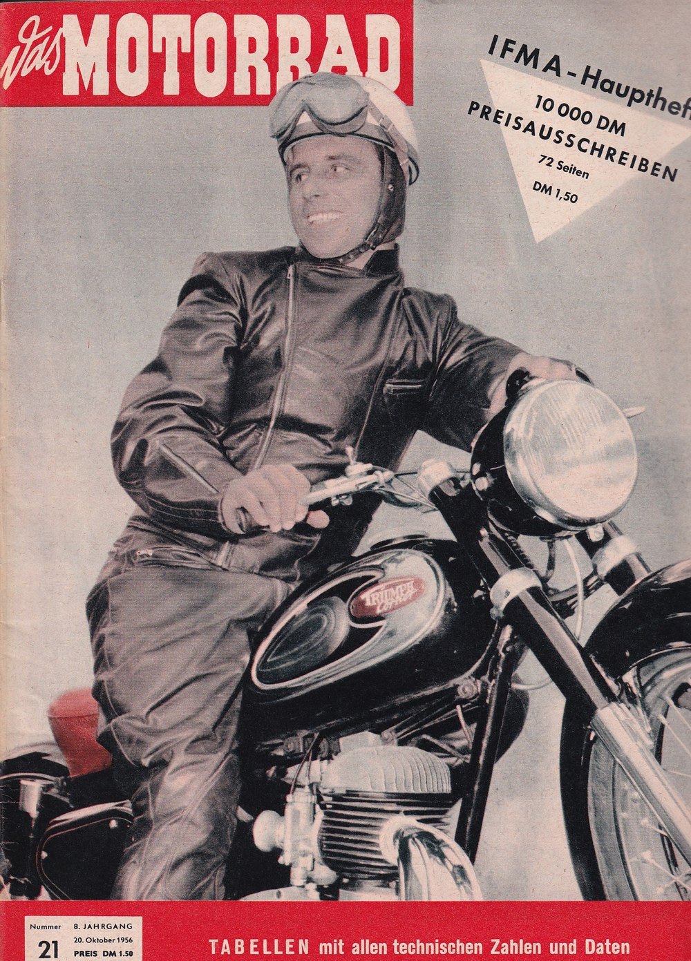 Motorrad Magazine Germany 1956-21 Original Print Issue