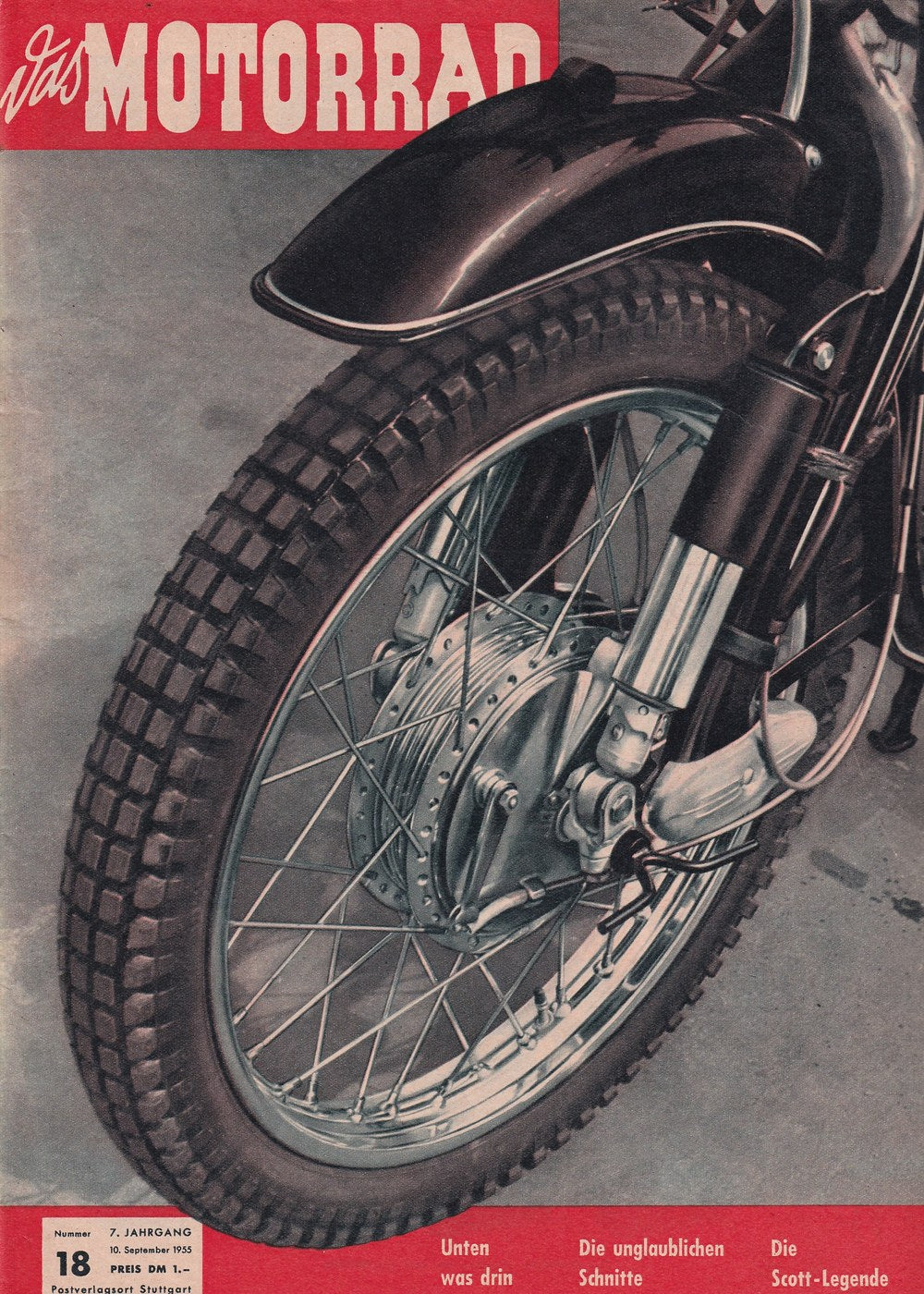 Motorrad Revista Alemania 1955-18 Edición original