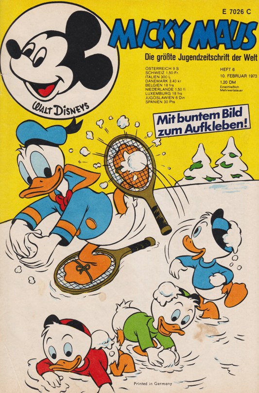 Micky Maus Magazine Germany 1973-06 – Donald Duck Huey Dewey Louie Micky Maus – Original Print Issue