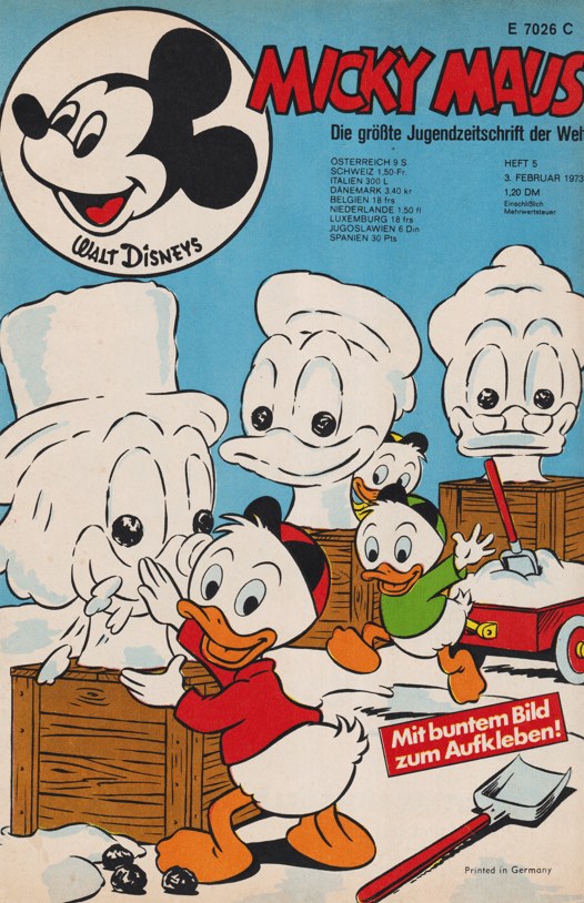 Micky Maus Revista Alemania 1973-05 – Mickey Mouse Donald Duck Huey Duck Dewey Duck Louie Duck – Edición original