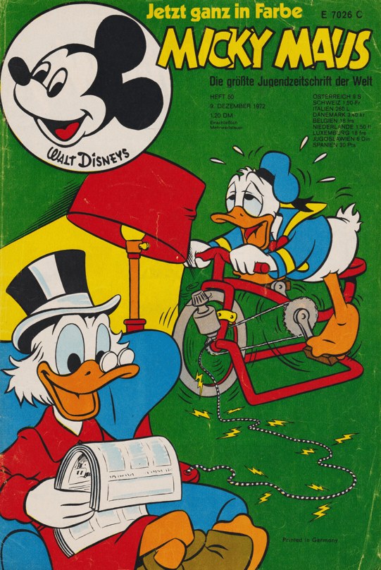 Micky Maus Magazine Germany 1972-50 – Donald Duck Dagobert Duck Micky Maus – Original Print Issue