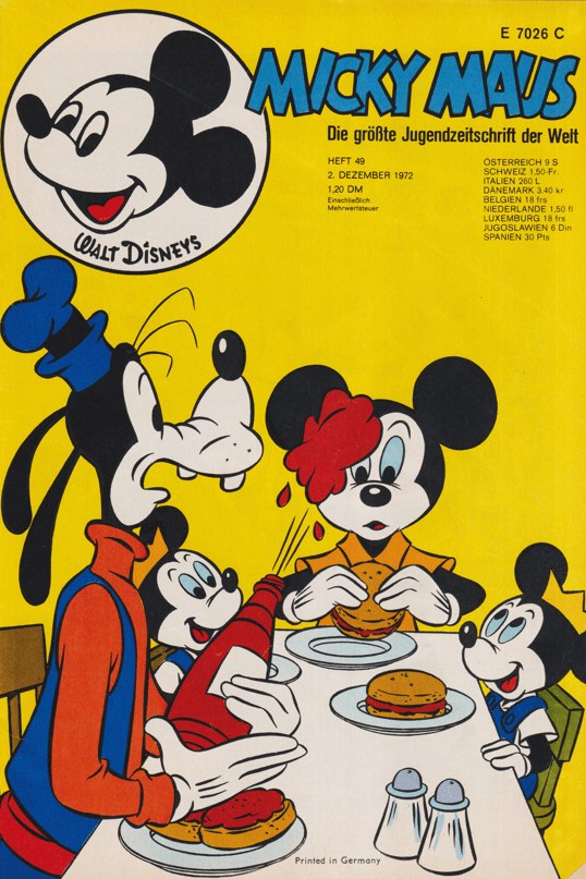 Micky Maus Magazine Germany -49 Micky Maus Minnie Maus Goofy Moritz Original Print Issue