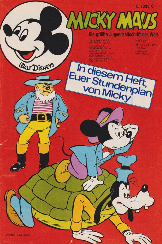 Micky Maus Revista Alemania 1972-35 – Minnie Maus Goofy – Edición original