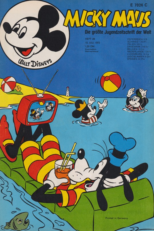 Micky Maus Magazin Deutschland 1972-29 Micky Maus Goofy Minnie Maus