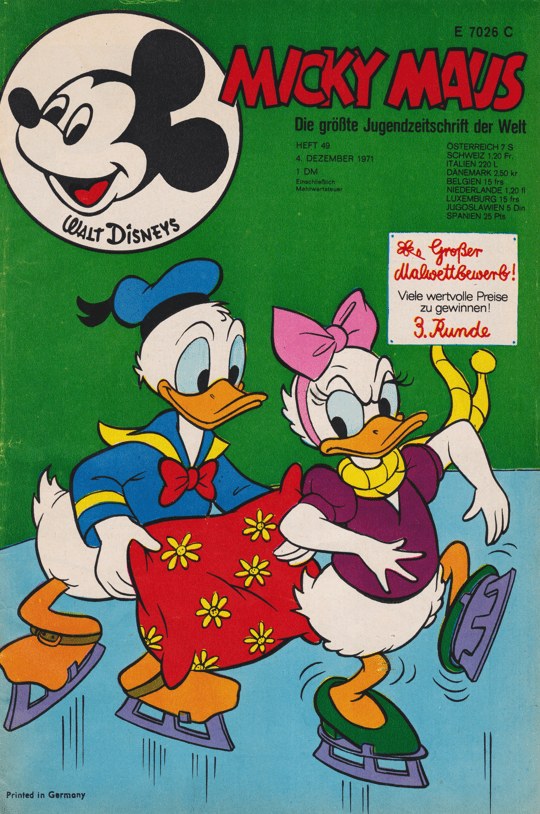 Micky Maus Revista Alemania 1971-49 – Donald Duck Daisy Duck Micky Maus – Edición original