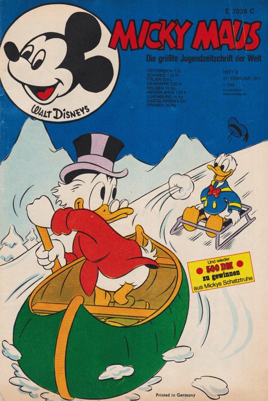 Micky Maus Magazin Deutschland 1971-09 Dagobert Duck Donald Duck