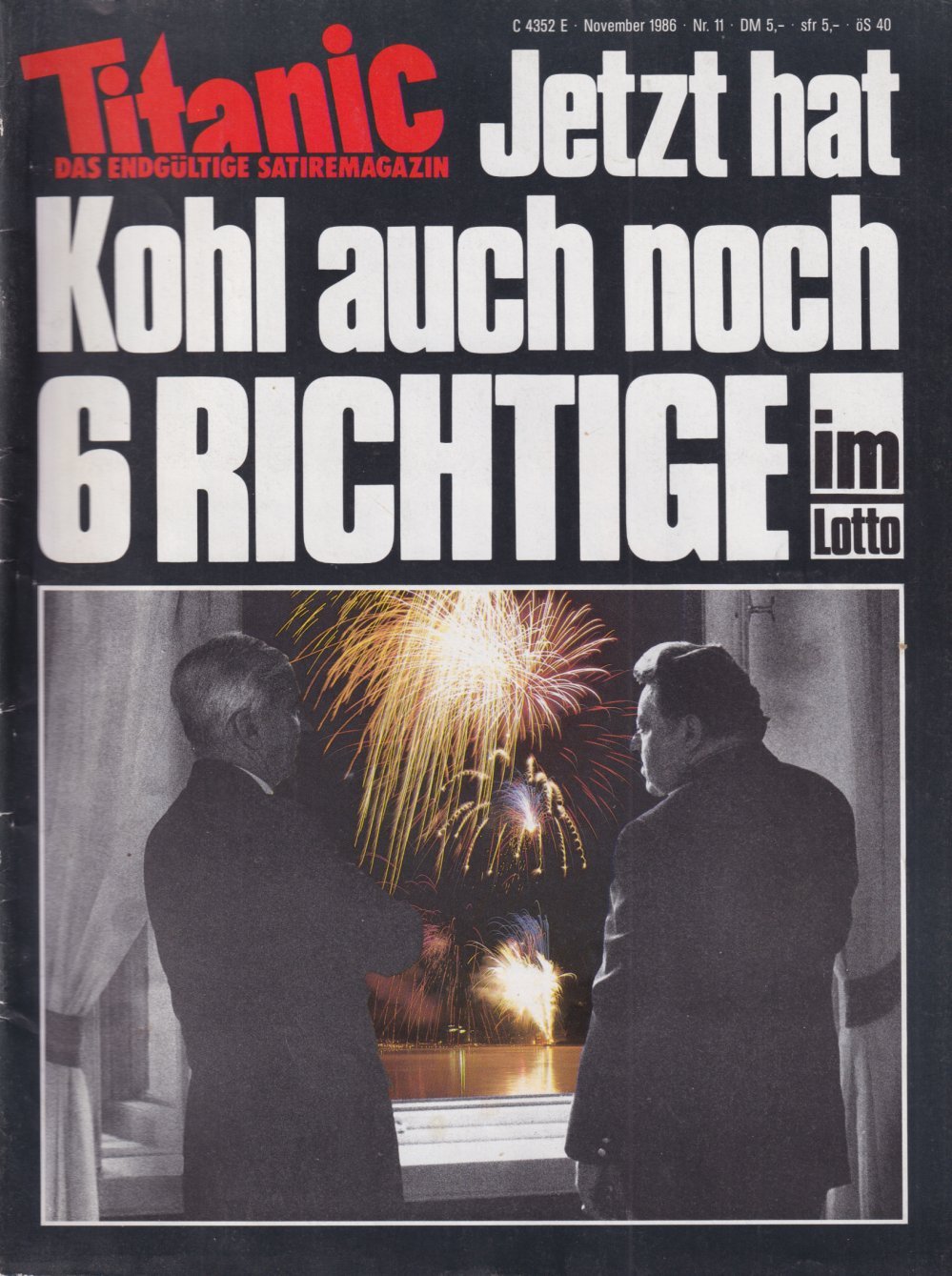 Titanic Revista Alemanha 1986-11 – Helmut Kohl – Edição original