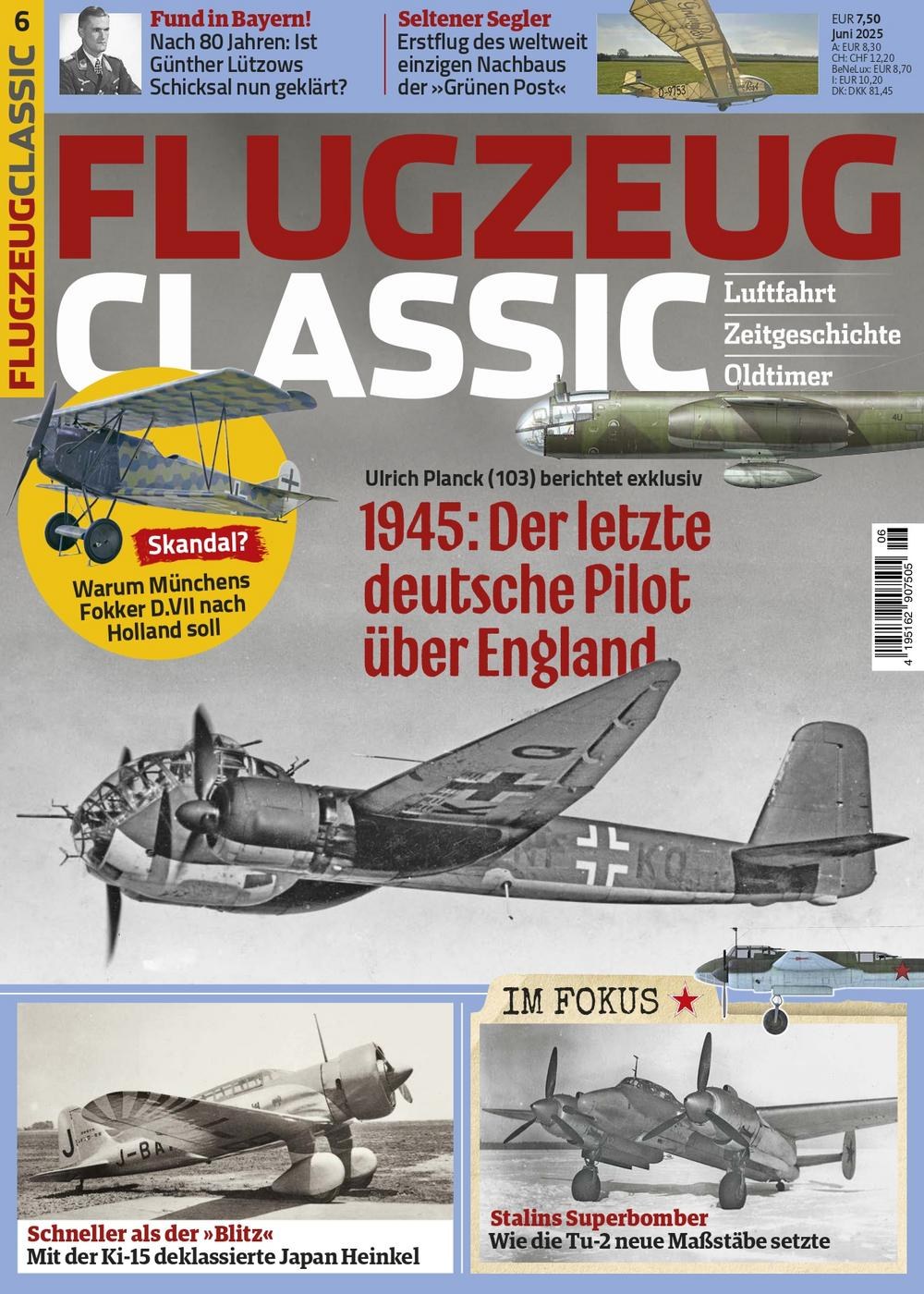Flugzeug Classics Magazin Deutschland 2025-06 Ulrich Planck Günther Lützow