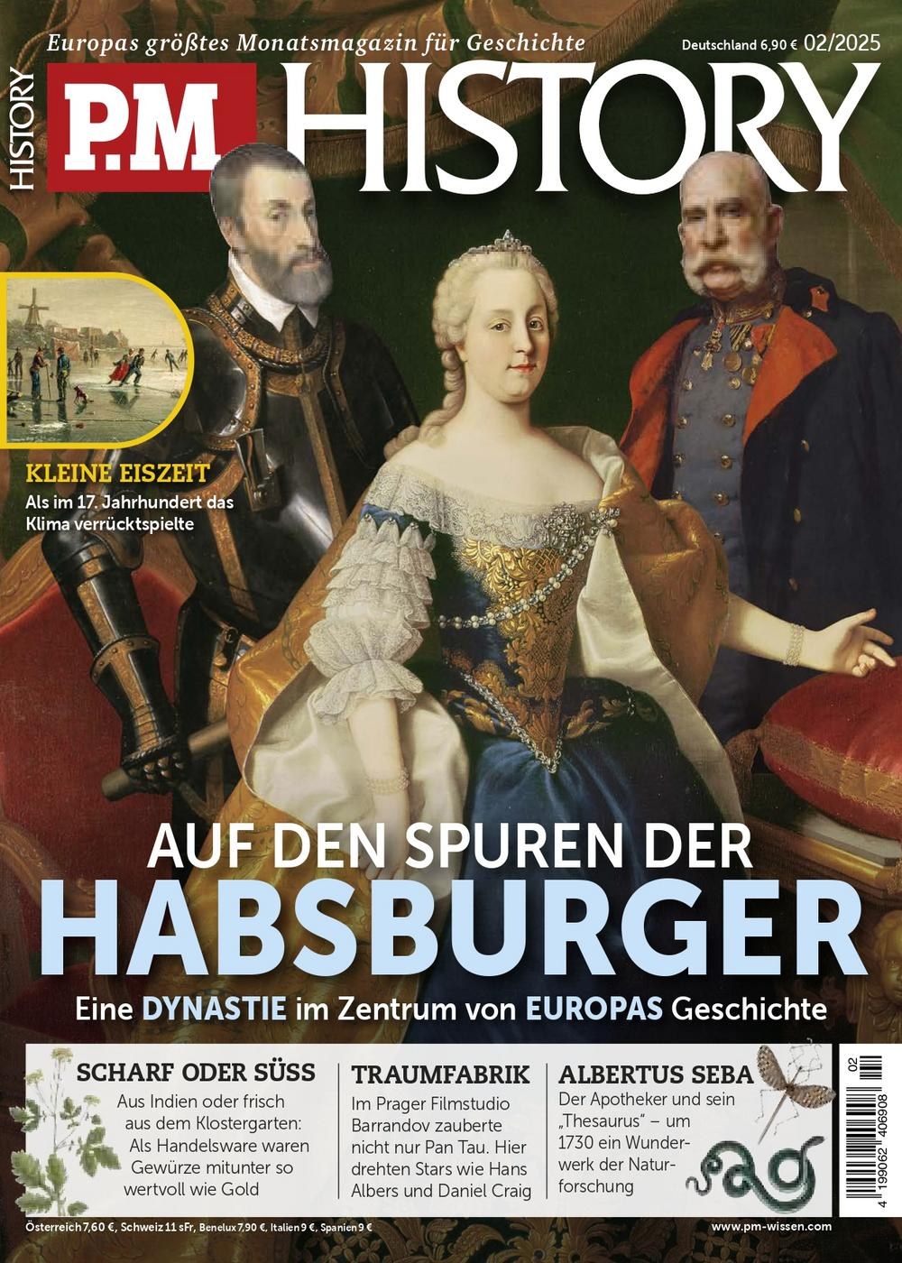 PM History Revista Alemania 2025-02 – Maria Theresia Franz Joseph I. Hans Albers Daniel Craig Albertus Seba – Edición original