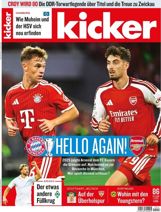Kicker Magazine Germany 2026-86 – Joshua Kimmich Kai Havertz Jürgen Croy Niclas Füllkrug Miro Muheim – Original Print Issue