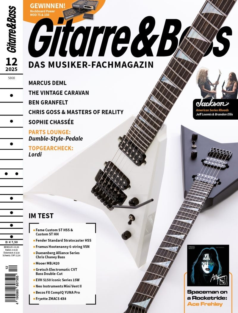 Gitarre & Bass Tijdschrift Duitsland 2025-12 – Ace Frehley Marcus Deml Ben Granfelt Chris Goss Sophie Chassée – Originele uitgave