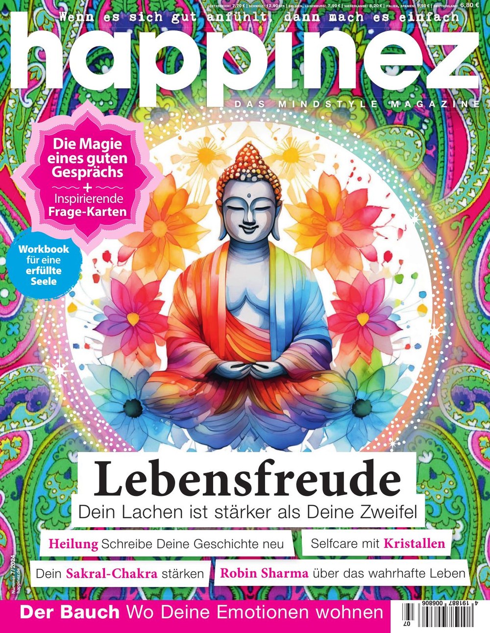 Happinez Tijdschrift Duitsland 2024-07 – Robin Sharma – Originele uitgave