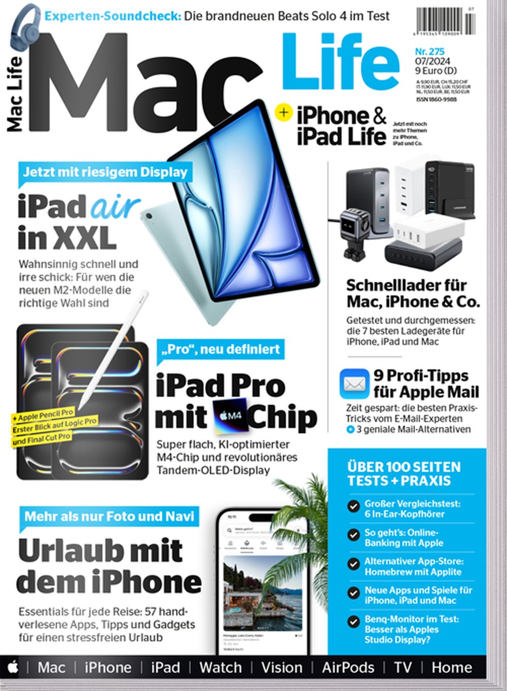 Mac Life 2024-07 IPad Air M2 IPad Pro M4-Chip Apple Pencil Pro