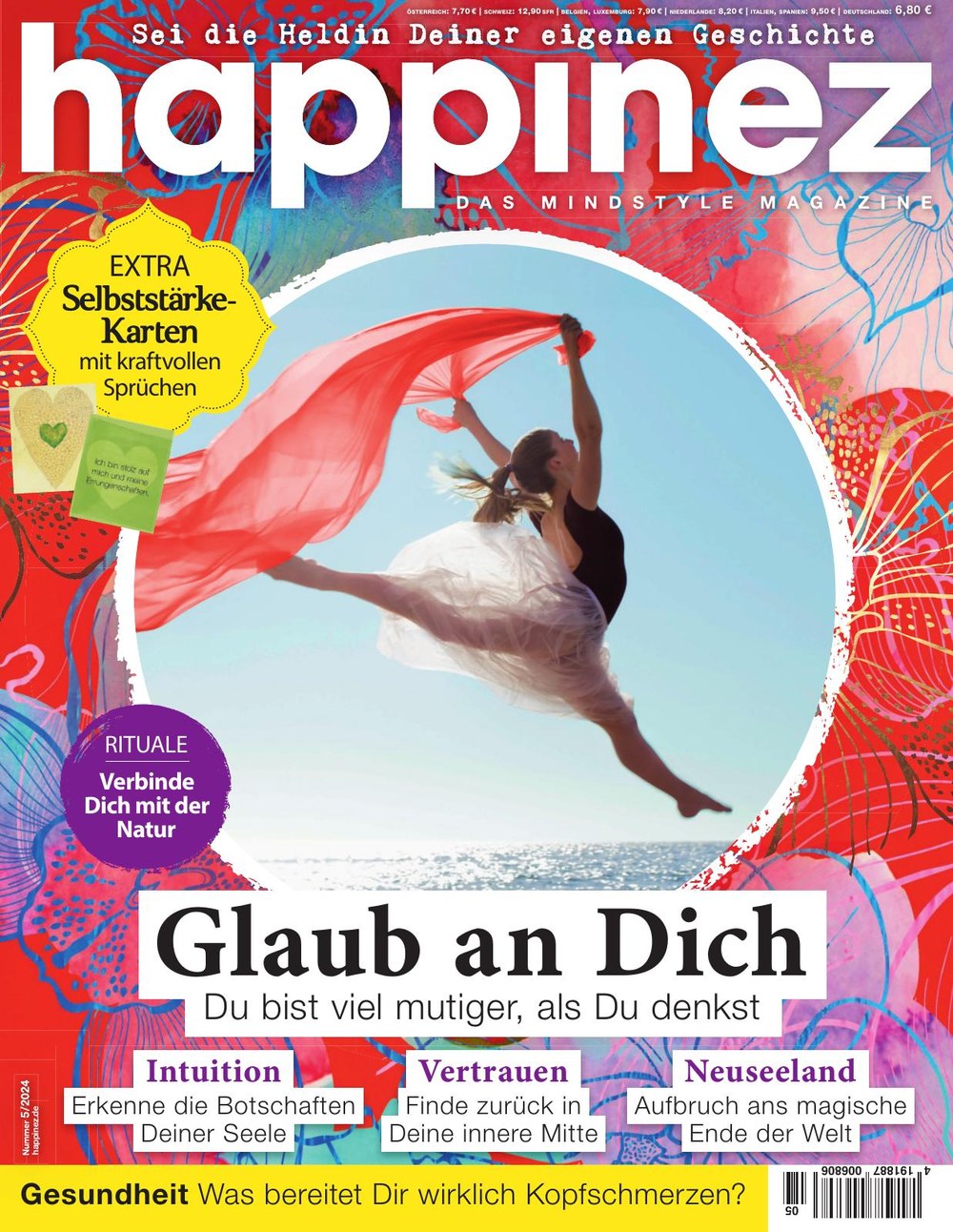 Happinez Magazin Deutschland 2024-05 Selbstvertrauen Mut Intuition