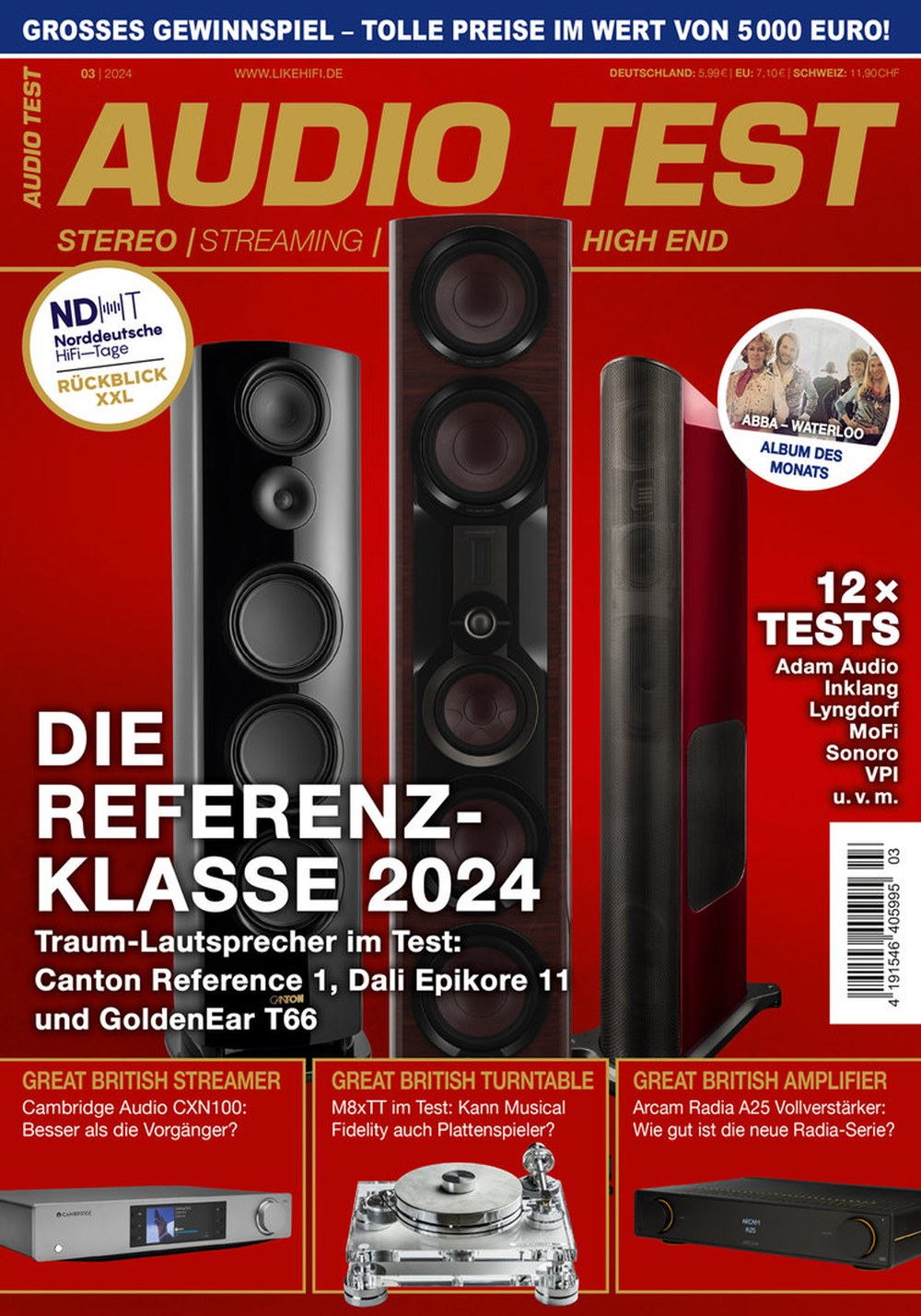 Audio Revista Alemanha 2024-03 – ABBA Adam Audio Inklang Lyngdorf MoFi – Edição original