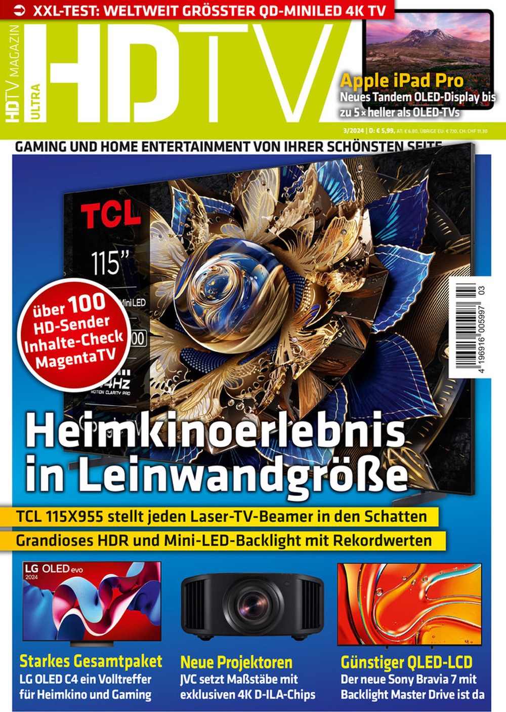 HDTV 2024-03 TCL 115X955 QD-MiniLED 4K TV Heimkino