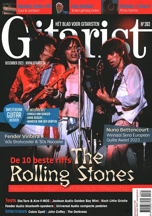 Gitarist Magazine Netherlands 2023 The Rolling Stones Nuno Bettencourt Arnold Van Dongen Mark Bogert Maarten Van Der Grinten Original Print Issue