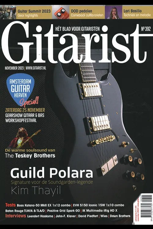 Gitarist Magasin Nederlandene 2023 Kim Thayil Lari Basilio The Teskey Brothers Leendert Haaksma John-F. Klaver Originaludgave