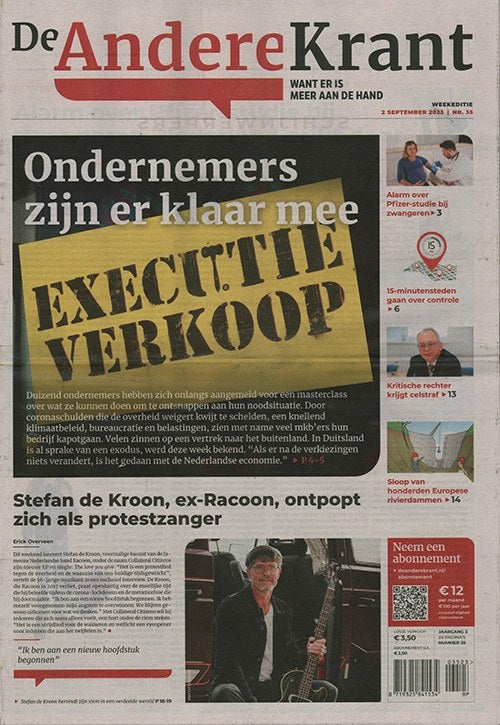 De Andere Krant 2023-35 – Stefan De Kroon Racoon – Edizione originale