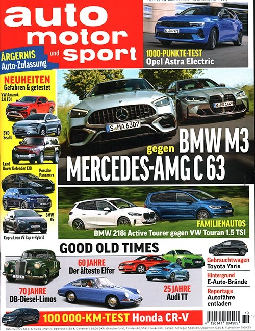 Auto Motor Und Sport Magasin Tyskland 2023-19 Originaludgave