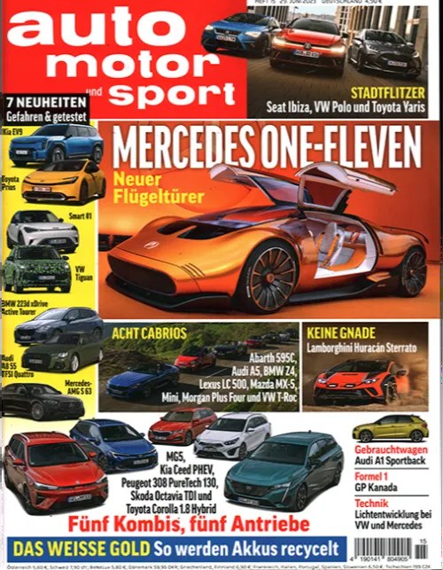 Auto Motor Und Sport Magazine Germany 2023-15 Original Print Issue