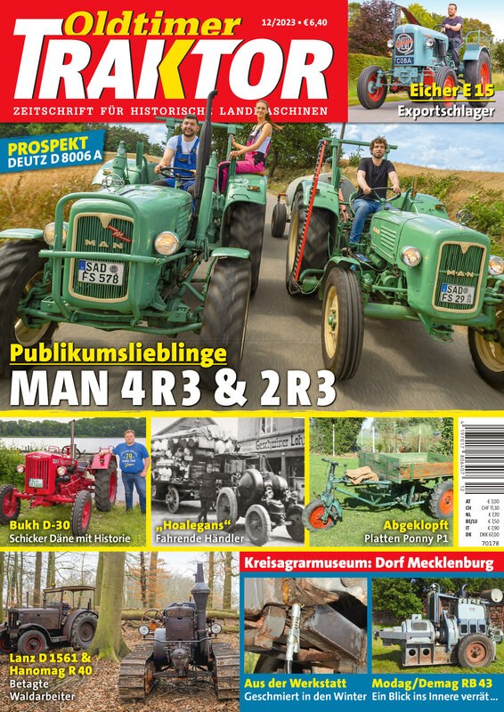 Oldtimer Traktor Magazin Deutschland 2023-12 Oldtimer-Traktoren Historische Landmaschinen MAN 4R3