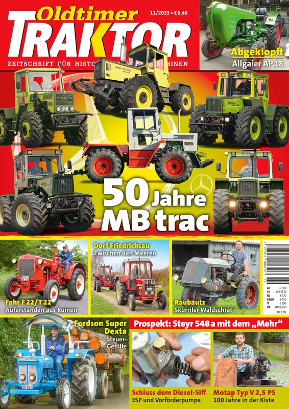 Oldtimer Traktor Revista Alemanha 2023-11 Edição original