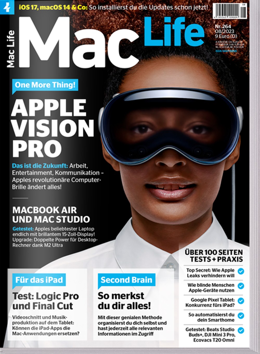 Mac Life 2023-08 Apple Vision Pro Mixed Reality Brille MacBook Air
