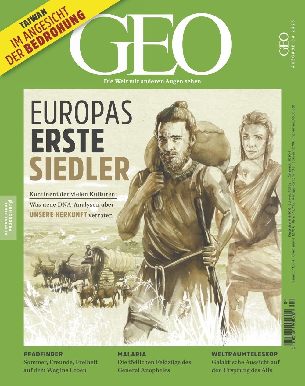 Geo Magazin Magazin Deutschland 2023-04 Europas Erste Siedler DNA-Analyse Herkunft
