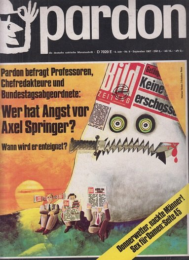Pardon Magazin Deutschland 1967-09 Axel Springer
