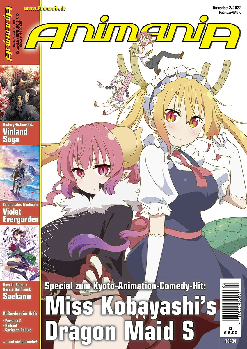 Animania Magazin Deutschland 2022-02 Anime Manga Miss Kobayashi's Dragon Maid S