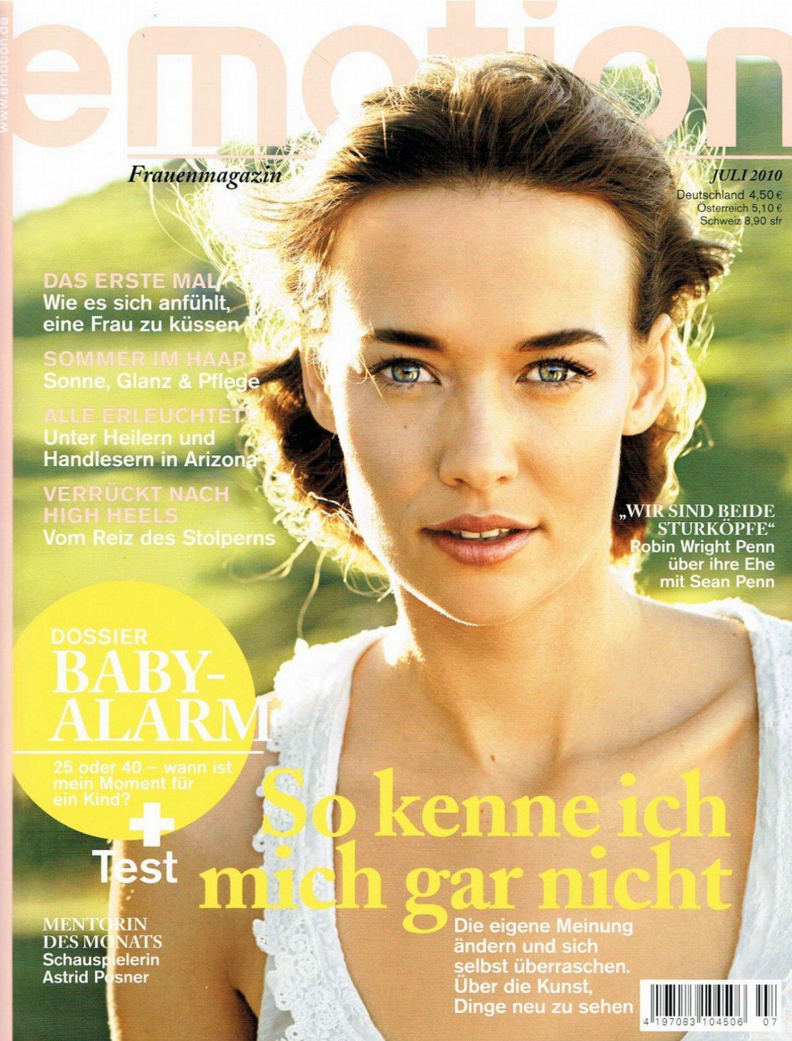 Emotion Magazine Allemagne 2010-07 – Robin Wright Penn Sean Penn Astrid Posner – Édition originale