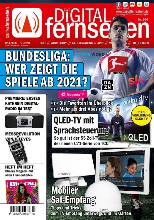 Digital Fernsehen 2020-07 Bundesliga Fußball-Übertragungsrechte 2021 DAZN