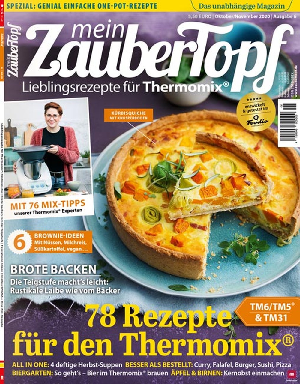 ZauberTopf 2020-06 Thermomix-Rezepte Kürbisquiche Brote Backen
