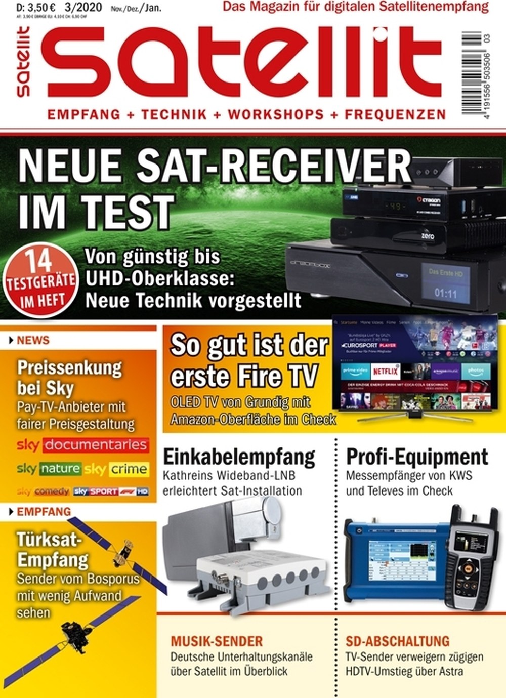 Satellit Empfang + Technik 2020-03 Sat-Receiver Test UHD-Receiver Satelliten-Empfang