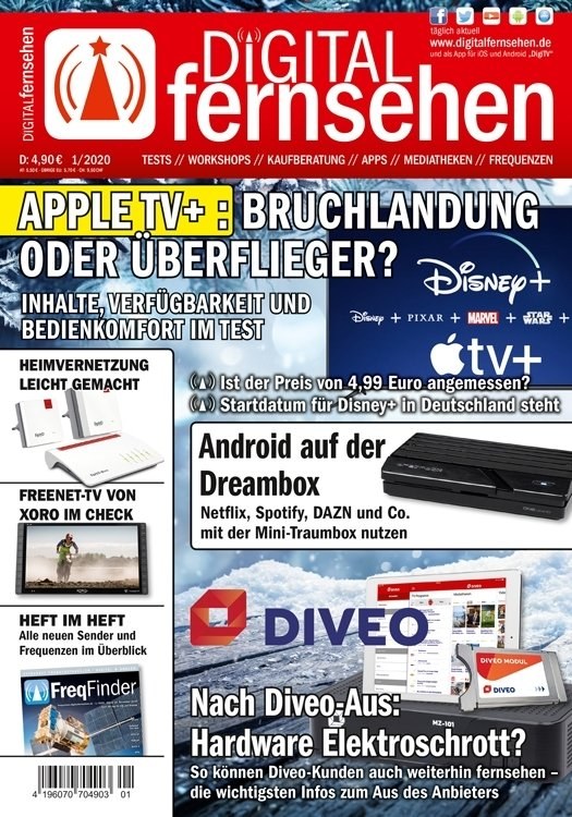 Digital Fernsehen 2020-01 Apple TV+ Disney+ Streaming-Dienste