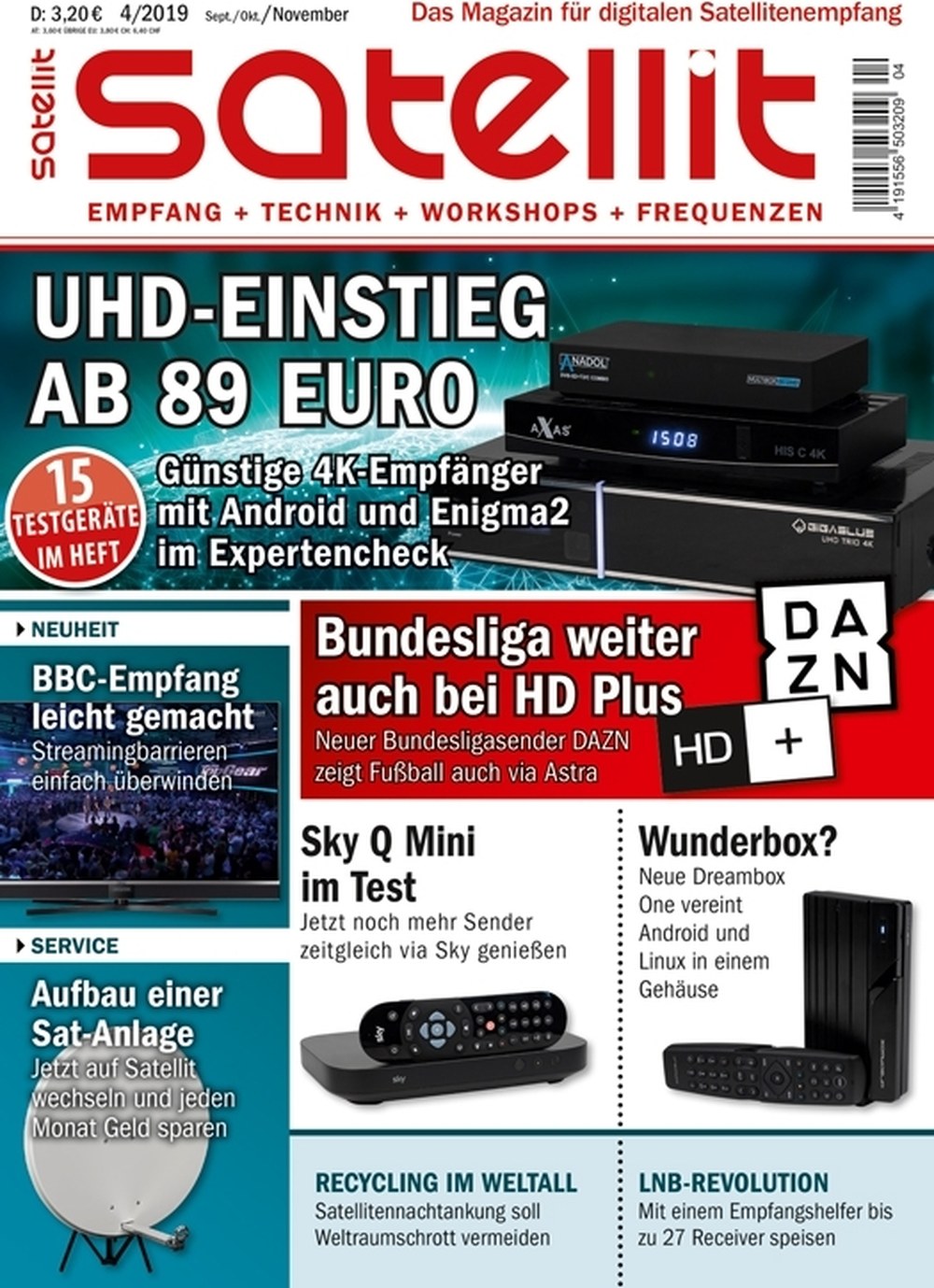 Satellit Empfang + Technik 2019-04 Satellitenempfang UHD-Empfänger 4K-Receiver