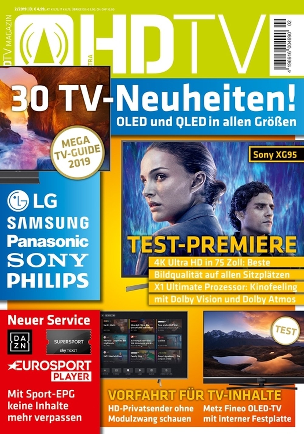 HDTV 2019-02 OLED-Fernseher QLED-Fernseher 4K Ultra HD